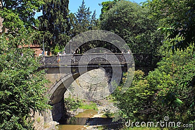 Tbilisi. Georgia. 02/06/2017 year. Little beautiful bridges Editorial Stock Photo