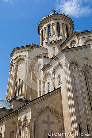 The Tbilisi Holy Trinity Cathedral main Georgian Orthodox Christian cathedral, located in Tbilisi, capital of Georgia Stock Photo