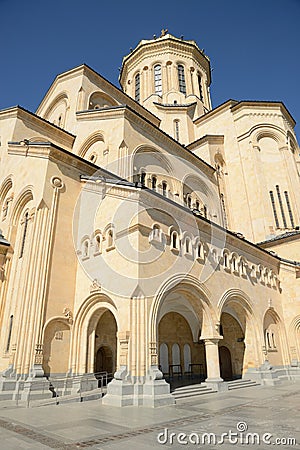 Tbilisi Sameba Cathedral Stock Photo