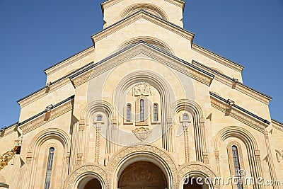 Tbilisi Sameba Cathedral Stock Photo