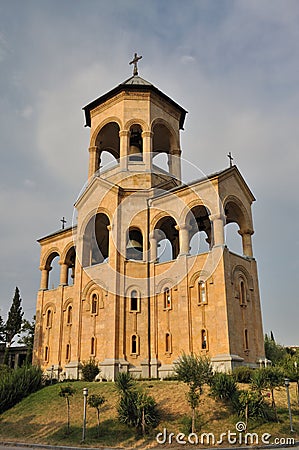 Tbilisi Sameba freely-standing bell-tower Stock Photo