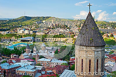 Tbilisi skyline, Georgia Stock Photo