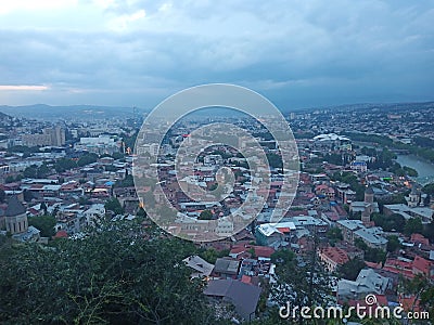 Tbilisi whole city view Stock Photo