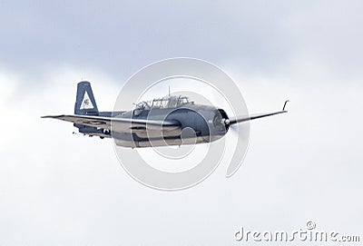 TBM-3 Avenger Aircraft in flight Editorial Stock Photo