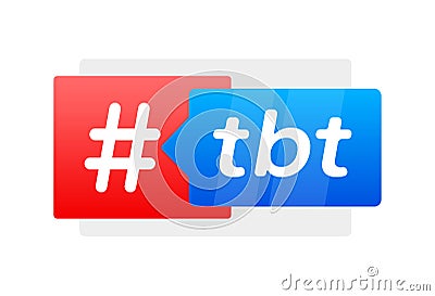 TBT Hashtag Speech Bubble Vector Illustration - A modern, clean design of a speech bubble with the popular Throwback Vector Illustration