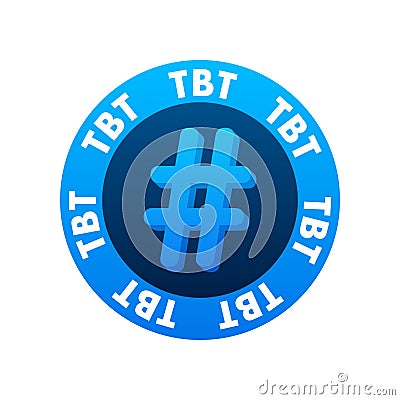 Tbt hashtag thursdat throwback symbol. Vector stock illustration. Vector Illustration