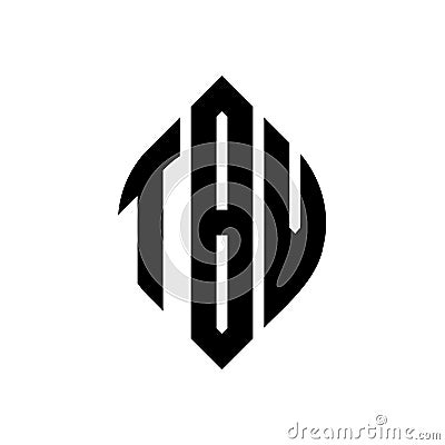 TBV circle letter logo design with circle and ellipse shape. TBV ellipse letters with typographic style. The three initials form a Vector Illustration