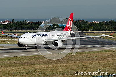 TC-JIR Turkish Airlines, Airbus A330-223 named CATALHOYUK Editorial Stock Photo