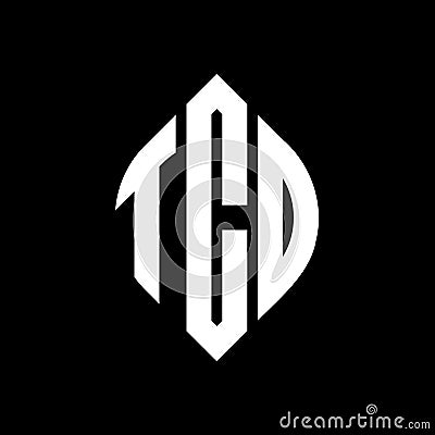 TCO circle letter logo design with circle and ellipse shape. TCO ellipse letters with typographic style. The three initials form a Vector Illustration