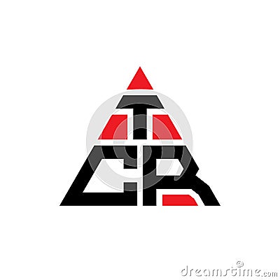 TCR triangle letter logo design with triangle shape. TCR triangle logo design monogram. TCR triangle vector logo template with red Vector Illustration