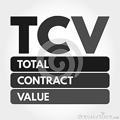 TCV - Total Contract Value acronym concept Stock Photo