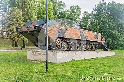 PTS transporter - monument to sappers Editorial Stock Photo