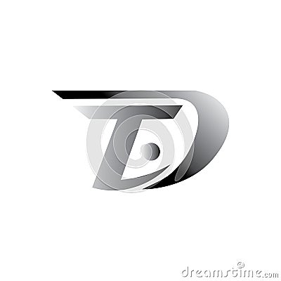 TD logo initials company design template vector abstract illustration Vector Illustration