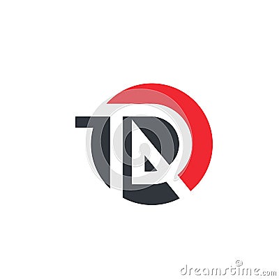 td or trd letter icon illustration vector design Vector Illustration