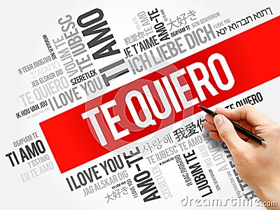 Te quiero I Love You in Spanish Stock Photo