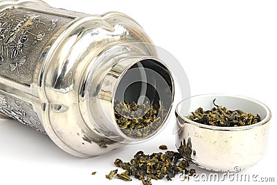 Tea caddy Stock Photo