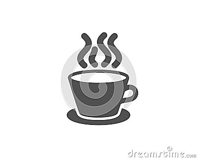 Tea or Coffee simple icon. Hot drink sign. Vector Illustration