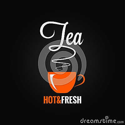 Tea cup flavor design background Vector Illustration