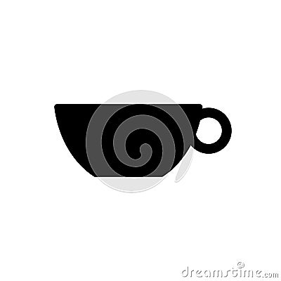 Tea cup icon vector eps10. black Coffee Cup icon. Vector Illustration