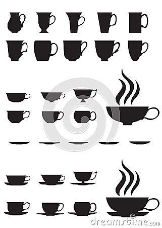 Tea cups Vector Illustration