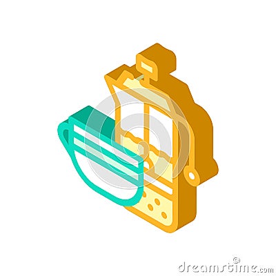 Tea drink teapot isometric icon vector illustration Vector Illustration