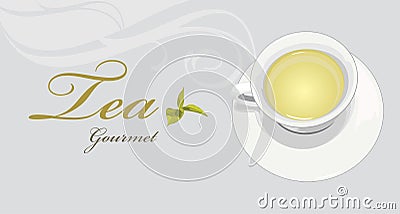 Tea gourmet. Label for design Vector Illustration