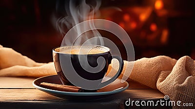 tea hot coffee drink steamy Cartoon Illustration