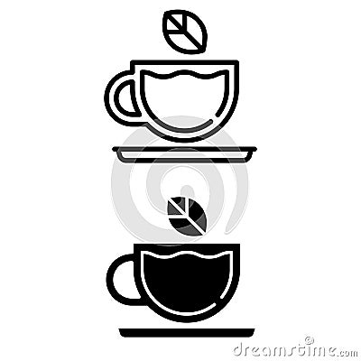 Tea icon vector set. welding illustration sign collection. herbs symbol. Vector Illustration