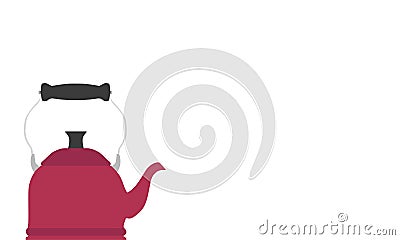 Tea kettle vector illustration teapot kitchen design pot coffee drink isolated icon background white Vector Illustration