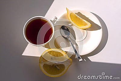 Tea with lemon Stock Photo