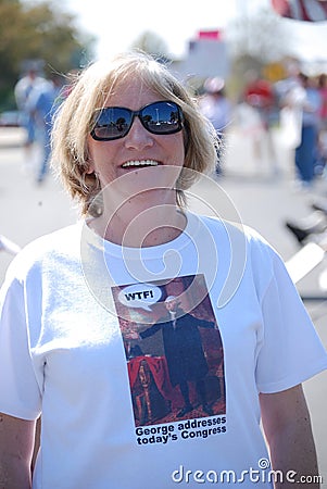 The Tea Party Patriots hold a protest rally agains Editorial Stock Photo