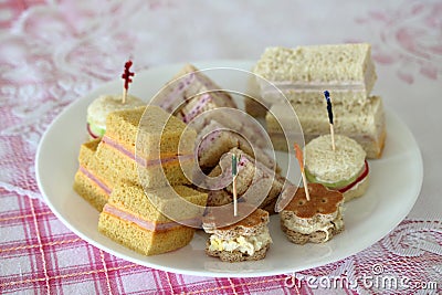 Tea Sandwiches Stock Photo