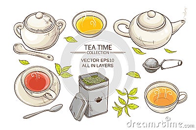 Tea set Vector Illustration