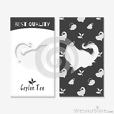 Tea shop business cards Vector Illustration