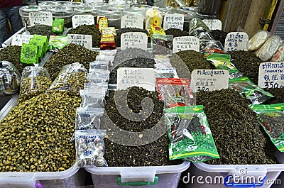 Tea shop in Chinatown Bangkok Editorial Stock Photo