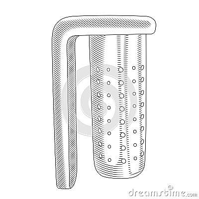 Tea strainer with handle Vector Illustration