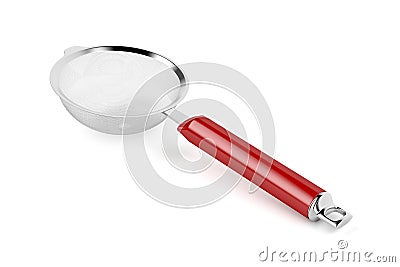 Tea strainer on white Stock Photo