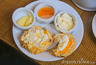 Tea Time,, Longnor, Staffordshire, UK. Stock Photo