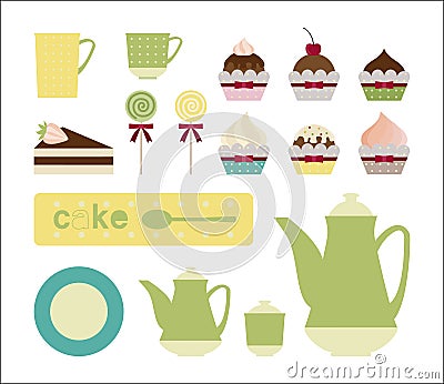 Tea time Vector Illustration