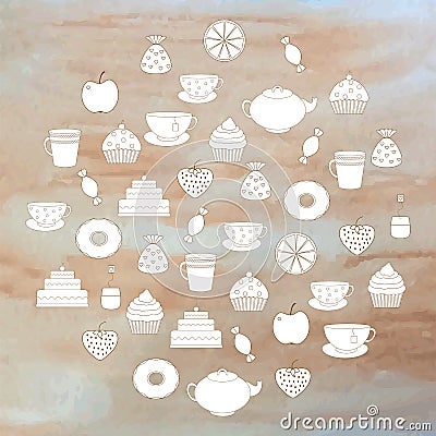 Tea Time Vector Illustration