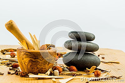 Tea of traditional chinese medicine Stock Photo
