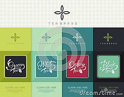 Vector set of templates packaging tea Vector Illustration