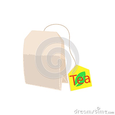Teabag icon in cartoon style Stock Photo
