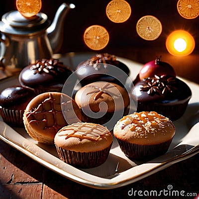 Teacake , traditional popular sweet dessert cake Stock Photo