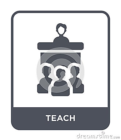 teach icon in trendy design style. teach icon isolated on white background. teach vector icon simple and modern flat symbol for Vector Illustration