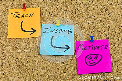 Teach inspire motivate inspiration Stock Photo