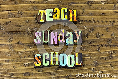 Teach sunday school leadership teacher religion bible study prayer Stock Photo