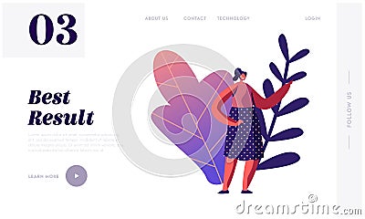 Teacher, Businesswoman, Housewife Girl, Beautiful Lady Presentation Landing Page Template Vector Illustration