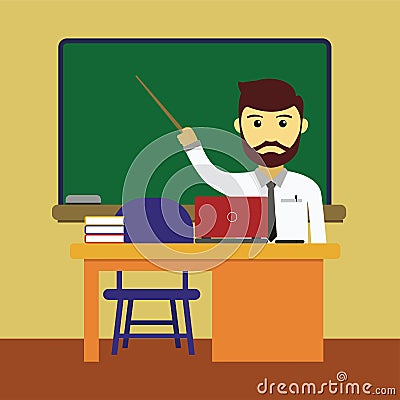 Teacher Cartoon Illustration Stock Photo