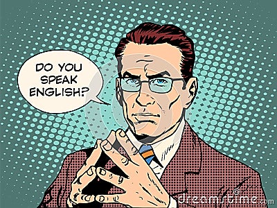 Teacher do you speak English Vector Illustration